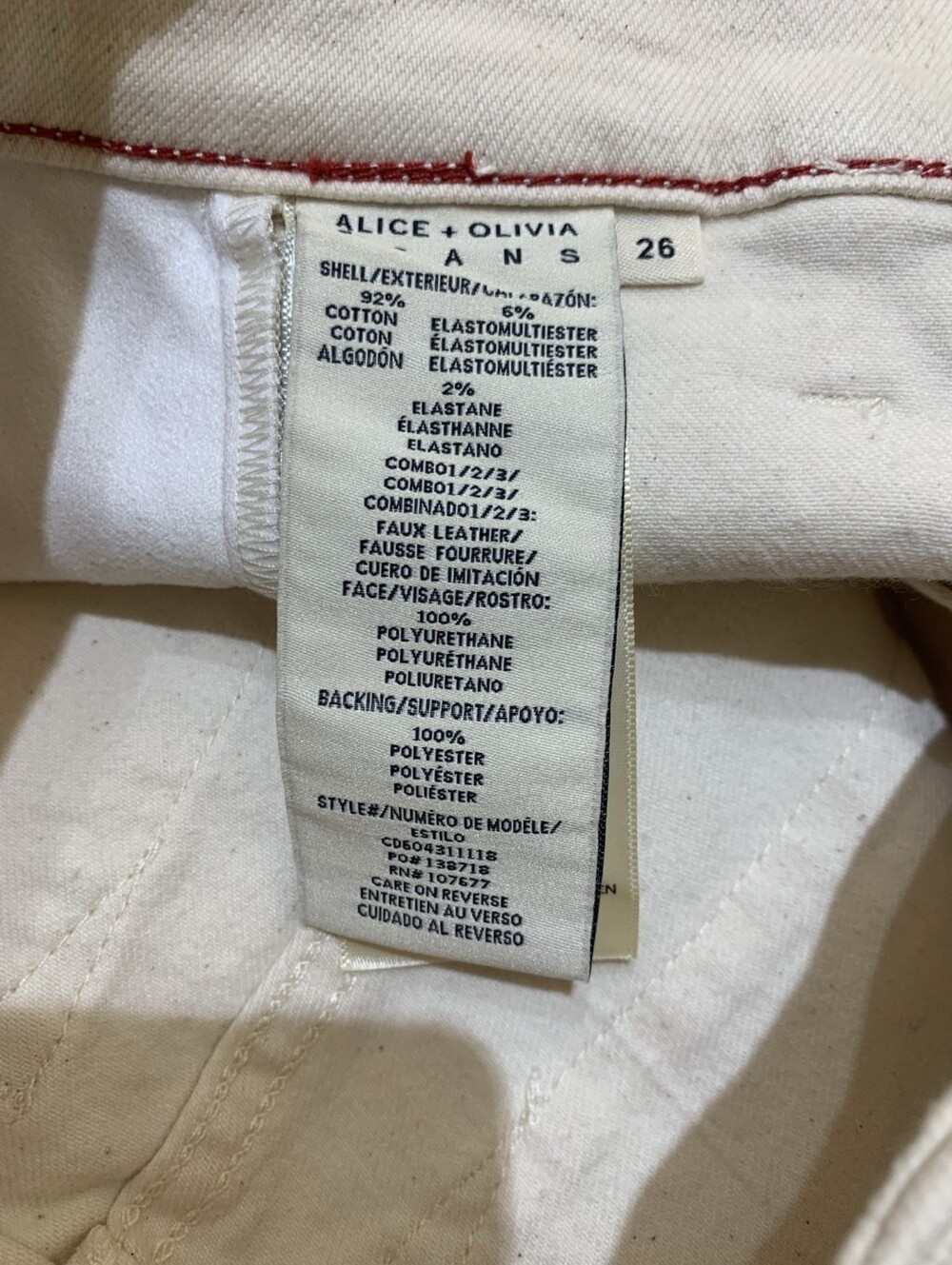 Alice + Olivia BEAUTIFUL VEGAN PATCHWORK JEAN - Picture 12 of 12